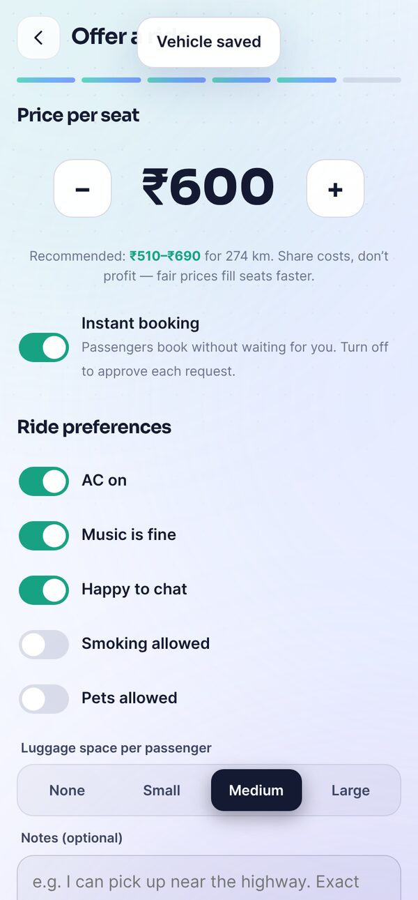 Price and preferences step