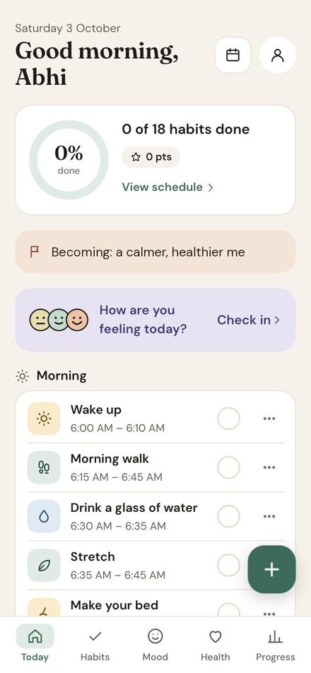 Bloom Your day screen